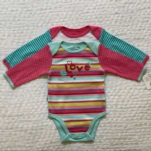 NWT INFANT GIRLS JUMPING BEANS BODYSUIT SET 0 3M
